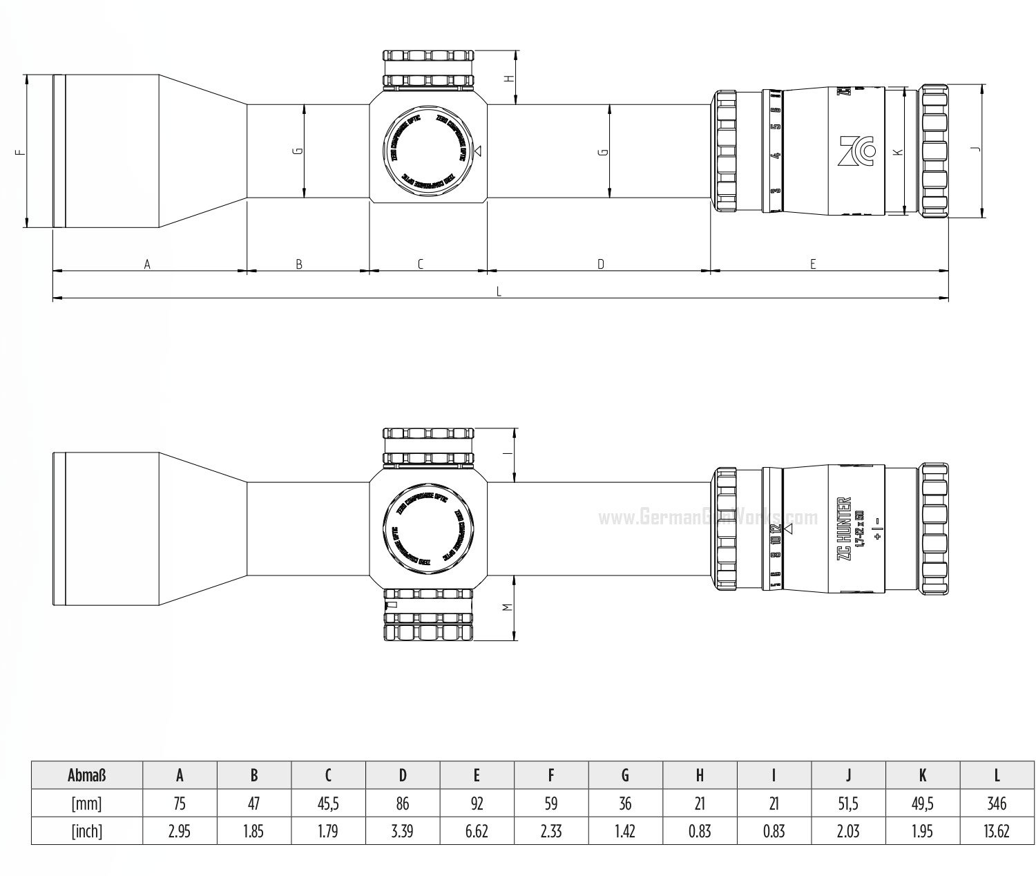 Technische Daten des ZCO ZC-Hunter